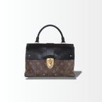 Louis Vuitton One Handle Flap Bag MM aus Monogram Canvas und schwarzem Leder