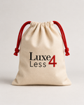 Luxe4Less Dustbag Baumwolle Creme mit roter Kordel L