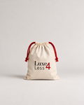 Luxe4Less Dustbag Baumwolle Creme mit roter Kordel S
