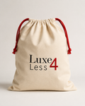 Luxe4Less Dustbag Baumwolle Creme mit roter Kordel XL