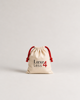 Luxe4Less Dustbag Baumwolle Creme mit roter Kordel XS