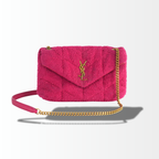 Saint Laurent Toy Loulou Puffer Bouclé Tweed Pink
