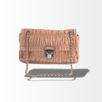Prada Nappa Gaufre Chain Schultertasche Leder Rosa