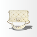 Valentino Garavani Rockstud Spike Shoulder Bag Light Ivory