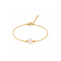Vergoldetes Armband mit Rosenquarz