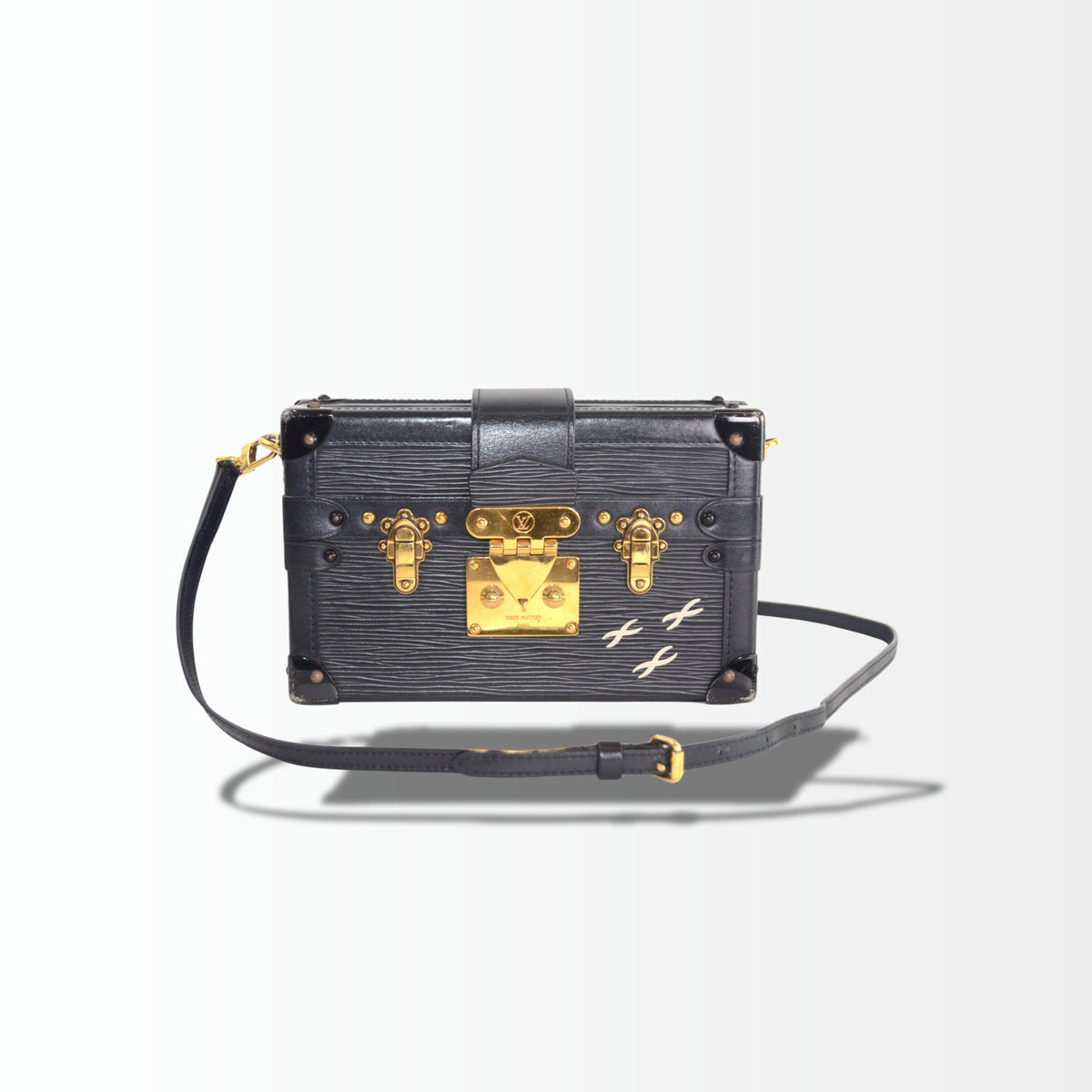 Louis Vuitton Petite Malle Epi Schwarz 3 Crosses – Vorderansicht
