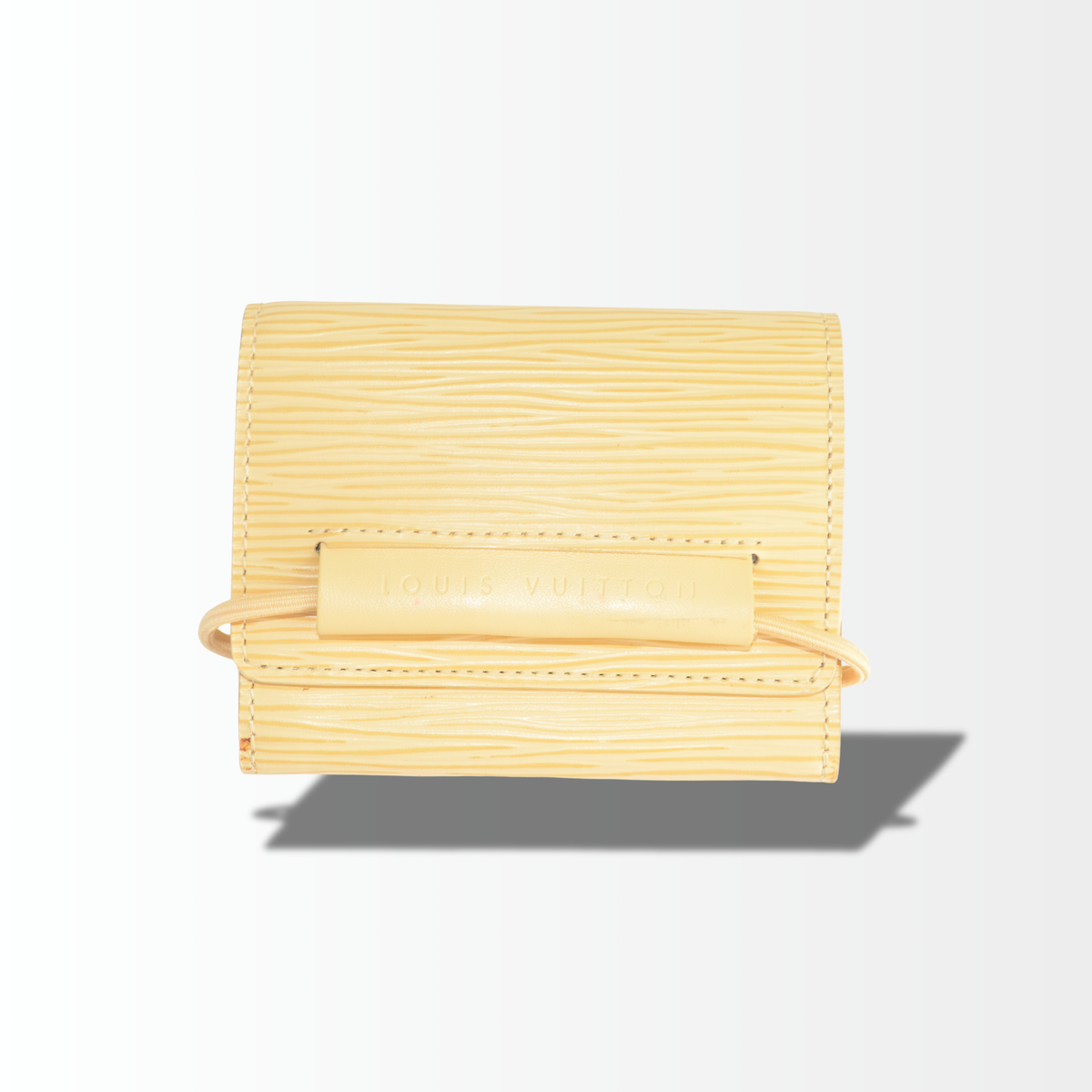 Louis Vuitton Porte-Monnaie Elastique Geldbörse aus Epi Leder in Vanilla