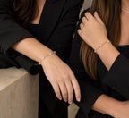 Vergoldetes Armband mit Rosenquarz facettierten Steinen