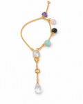 Vergoldetes Multicolor-Armband mit verschiedenen Edelsteinen