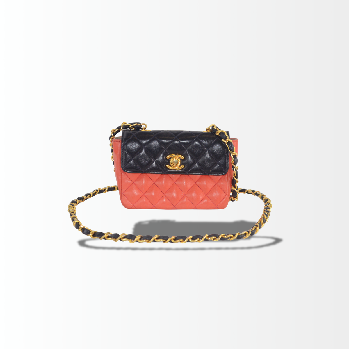 Chanel Mini Flap Bag Bicolor Schwarz Rot | Luxe4Less