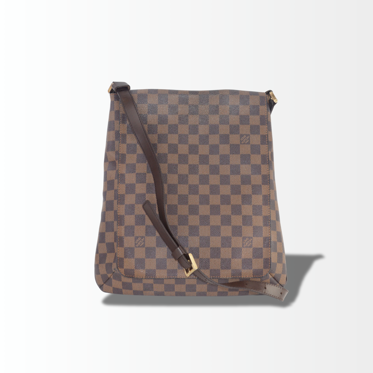 Louis Vuitton Musette Salsa GM Damier Ebene Umhängetasche Vorderansicht